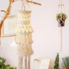 Tapisserier Macrame Lamp Shade Dekorativ Boho Pendant Lampskivor beroende ljustäck Bohemiskt tak ljuskrona lampskärm för vardagsrum