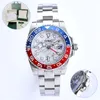 Mens relógio st9 relógios de safira inoxidável azul vermelho branco Batman Cerâmica Moldura de luxo de luxo Automático MOVIMENTO AUTO