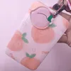 Fruta Peach feminino titular de cartas moda fofa feminina de capa de cartas de visita para o aluno de barramento de barramento de cart￣o de aluno