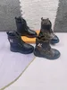 Сапоги Girls осень Matin Boot Fashion Black British Style Angle Kids Pu Кожаная прилив Детские зимние туфли плюс бархат