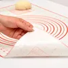 Tafelmatten Siliconen bakpan Mat Pizza Dough Maker Pastry Pastry Keukengadgets Nit-Stick Rollen met schaalsnijboardgereedschap