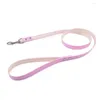 Dog Collars Soft Padded Leashes Two Tiers Pu Leather Pet Leads Puppy Products Pink Red Green Orange Black Colors