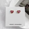 Schiena orecchini giapponese dolce piccolo amore cuore clip senza foro carino semplice clip orecchio rosa pesca senza piercing ragazze