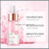 Autres outils de soins de la peau Laikou 17Ml Japan Sakura Serum Nourish Essense Oil Control Éclaircissant Sérums blanchissants pour la peau Soins du visage Drop De Dhvvp