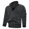 Herenjacks trendy bomber jas super zachte pure kleur ribbing bodem windjager stand kraag plus size mannen voor dagelijkse slijtage