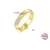 Neue micro set zirkon überzogene 18 karat gold ring frauen schmuck Koreanische luxus s925 silber ring exquisite zubehör geschenk