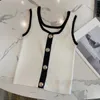 Fashion Womens Knitted Tees Vest Jacquard Letter Solid Color t shirt Tee Size XS-2XL E82