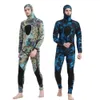 Roupas de mergulho seca dinheiro cargo de mergulho masculino de 5 mm camuflagem 2 pe￧as Definir capa de pesca quente de pesca quente surfistas de camuflagem com cloroprene no inverno de inverno mai 221102