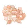 Pendentif Colliers Naturel Rose Aventurine Goutte D'eau Forme Charmes Pour La Fabrication De Bijoux DIY Collier Boucles D'oreilles Accessoires 14x23mm