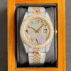 손목 시계 다이아몬드 남성 시계 남성용 자동 기계식 시계 41mm Busins ​​Wristwatch 클래식 팔찌 Ladi Wristwatch Montre de Luxe