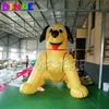 Videurs gonflables décoration d'événement grand modèle de dessin animé d'animal de mascotte de chien jaune gonflable sur