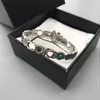 الأساور Bangle المجوهرات الكلاسيكية مجوهرات عتيقة سوار الحروف المزدوجة سوار إشراك المرأة سوار هدية هدية فاخرة مصمم العلامة التجارية الذهب/الفضة مطلي الرجال