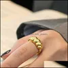 Cluster Rings Cluster Rings Zemior S925 Sterling Sier Threaded Coarse Twist Opening Design For Women Fashion Jewelry Selling Christm Dhhyq