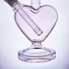 Amour en forme de coeur fumée verre cigarette pistolet Hookah Bong perceuse à huile Dab Rig foin Vap Bong accessoires pour fumer