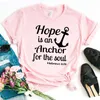 Hopp är en ankare-t-shirt för Soul Print Women Hipster Funny T-shirt Lady Yong