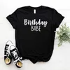 Birthday Babe Print Women Casual Funny T Shirt For Lady Girl Top Tee Hipster Drop