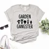 Garden Gangster Flower Print Womens T Shirt Women Casual Funny For Yong Lady Girl