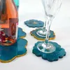 Bord mattor 1set Diy Flower Cup Mold Crystal Harts Petal Glass Holder Silicone Tray Kitchen Cutsly Mat Set Home Decor