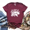 Mama urso impress￣o feminina tshirts camiseta feminina casual engra￧ado para lady yong girl top tee