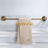 Towel Racks Antique Brass Aluminium Bathroom Accessories Set Robe hook Paper Holder Bar Soap Basket Fitting 221102