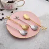 Dinnerware Sets Romantic Creative Home Stainless Steel Branch Small Spoon Vintage Coffee Dessert Fruit Fork