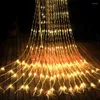 Snaren waterdicht 3x2m/3x3m LED waterval snaarlichten Buitengordijn Icicle Licht Wedding Christimas Party Garland