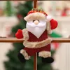 Christmas Decorations 4Pcs/Set Dancing Santa Claus Merry Ornaments Xmas Tree Hanging Toy Doll Home Decor Old Man Present Navidad