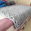 Blankets Yaapeet Chenille Chunky Knitted Blanket Weaving Super Soft Thicken Warm Throws Foe Sofa Decorative Bed