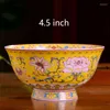 Skålar 4,5 tum Jingdezhen Ramen Bowl Ceramic Bone China Rice Soup Container Hem Kök Kök servis bordsartiklar Hantverk