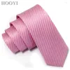 Bow Ties HOOYI Skinny For Men Wedding Solid Polyester Slim Tie Fashion Party Necktie Mariage Cravat