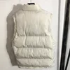 Striped Gurtbing Womens Down Coats Parkas gestickter Brief Winterjacken hält warme Weste Oberbekleidung Ärmel abnehmbar
