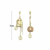 Womens Luxury Jewellerylvs의 Charm Stud Earrings Designer CCIS 단색 중공 4 개의 잎 꽃 밴드 다이아몬드 비대칭 귀걸이 라운드 브랜드