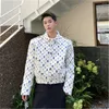 Мужские куртки мужская короткая куртка пальто с длинным рукавом роскошные лоскутные отверстия дизайнер осенний переход Ins Настройка корейской уличной одежды молодежь