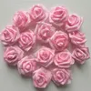 Flores decorativas 50pcs espuma artificial rosa cabeças de 6-8cm Flor Flor Handmade para Buquê Diy Casamento Eva Eva Real Touch Floral Valentim