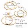 Oorknopjes 6 paar kunstmatige parel set grote ronde ring mooi karakter legeringoorbellen vrouw oor dagelijks vrouwelijk ornament3904501