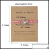 Charm Bracelets Charm Bracelets Jewelry Rinhoo 10X7 5Cm Make A Paper Card Adjustable Animal Plant Pendant Woven Bracelet For Womens Othuz