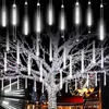 Strings Solar Meteoor Douche Regenlicht vallen Regendruppel Outdoor Kerstfeestje Garland voor tuinboomdecoratie