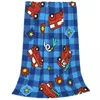 Couvertures Soft Warm Flannel Blanket Fire Truck On Plaid Travel Portable Winter Throw Thin Bed Sofa