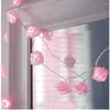 Cordes 19.6FT 40LEDs Rose Fleur Guirlande Lumineuse USB Led Fée Pour Chambre Rose Romantique Mariage Valentine Blanc Chaud