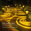 Solar LED Lawn Light Outdoor Waterproof RGB Color Changing Pathway Lamp Decor för trädgårdslandskap Begravd gårdsbelysning