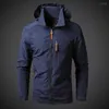 Men's Jackets Hiking Jacket Men Lightweight Waterproof Hooded Windbreaker Thin Spring Outdoor Fashion Coats Wear-resistant