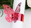 50pcs porte-anneaux de serviette papillon découpé au laser pour les tables de dîners décor de fête d'anniversaire de mariage de tous les jours