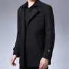 Trench da uomo Moda Cappotti di lana da uomo Tinta unita Monopetto Risvolto Cappotto lungo Cappotto Cappotto casual Trench casual Primavera e autunno T221102