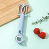 Multifunctionele 7-in-1 bierfles blikopener Groente Aardappelschiller Snijdop Schroevenapparaat Bargereedschap Bierflessen Kurkentrekker Keukenaccessoire zx f41