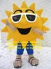 Costume de mascotte de plage d'été soleil