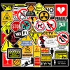 50 -stcs waarschuwingsstickers gevaar verbieden voor auto's skateboard koelkast gitaar laptop motorfiets koffer met een notebook pc klassiek speelgoed cool sticker sticker