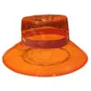 Bérets femmes hommes été PVC Transparent seau chapeau gelée brillante couleur unie large bord respirant imperméable pêcheur pluie