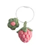 Keychains Strawberry Wool gebreide sleutelhanger vrouwelijke schattige creatieve praktische cadeau -weggeefactie tas hanger