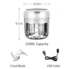 Fruktgrönsaksverktyg Mini Electric Chopper Vitlök Masher Crusher 250 ML USB RECHAREBLEABLE GINGER Köttkvarn Food Processor Kitchen Gadget 221102