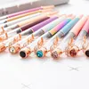 Flower Ballpoint DIY Plant Ballpoints Pen Metal Student Office Office School Securder Festival Gift Logo BH7867 TYJ